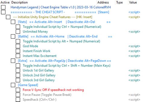 handyman legend cheat engine.